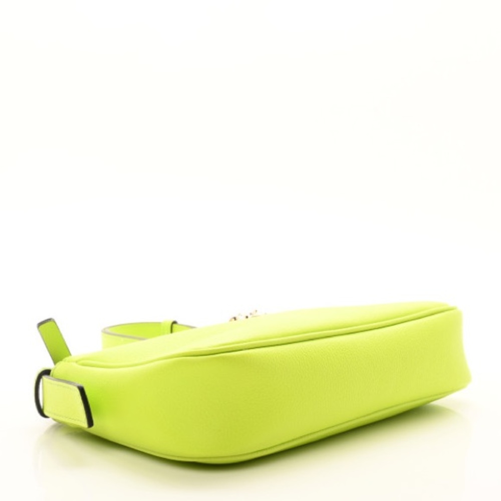 Versace Medusa shoulder bag with Dust bag grained calfskin Lime NEW - Picture 10 of 12
